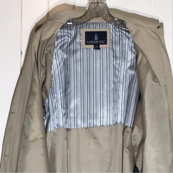 London Fog Single Breasted Raincoat Pea Coat Car Coat - Picture 6 of 11